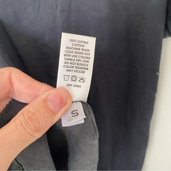 cotton Citizen Black Distressed Basic Short Sleeve TShirt Small - Picture 7 of 7